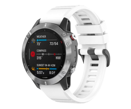 Pasek i akcesoria do zegarków FIXED Silicone Strap do Garmin Fenix QuickFit white (22mm) FIXSST-QF22MM-WH